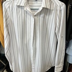 Black and white work shirt